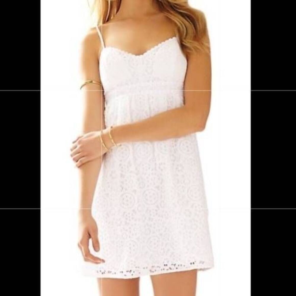 Lilly Pulitzer LP Joanna White Lace Mini Dress